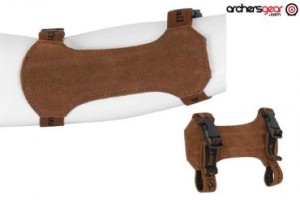 Bucktrail Armschutz Natural 18 cm Premium Leder Braun